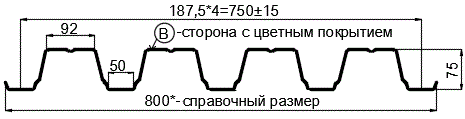 Фото: Профнастил Н75 х 750 - B (ПЭ-01-8017-1) в Старой Купавне