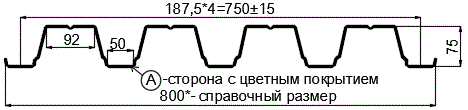 Фото: Профнастил Н75 х 750 - A (ПЭ-01-5002-0.7) в Старой Купавне