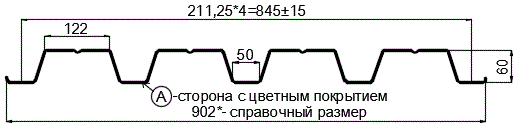 Фото: Профнастил Н60 х 845 - A (ПЭ-01-9003-0.9) в Старой Купавне