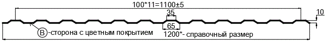 Фото: Профнастил МП10 х 1100 - B (VALORI-20-OxiBeige-0.5) в Старой Купавне