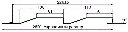 Сайдинг МП СК-БР-14х226 (ПЭ-01-3009-0.45) в Старой Купавне