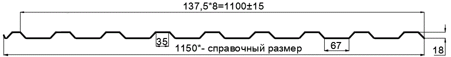 Фото: Профнастил оцинкованный МП20 х 1100 - R (ОЦ-01-БЦ-ОТ) в Старой Купавне