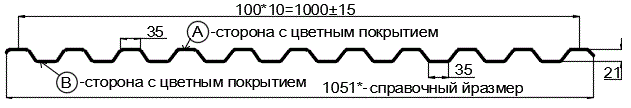 Фото: Профнастил С21 х 1000 - A (ECOSTEEL_MA_Д-12-Античный Дуб-0.45) в Старой Купавне