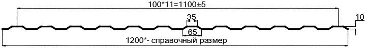 Фото: Профнастил оцинкованный МП10 х 1100 (ОЦ-01-БЦ-0.4) в Старой Купавне