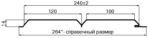 Фото: Софит Lбрус-15х240 (VALORI-20-DarkBrown-0.5) в Старой Купавне