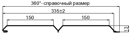 Фото: Софит перфор. Lбрус-XL-14х335 (ECOSTEEL_T-12-Орех-0.45) в Старой Купавне