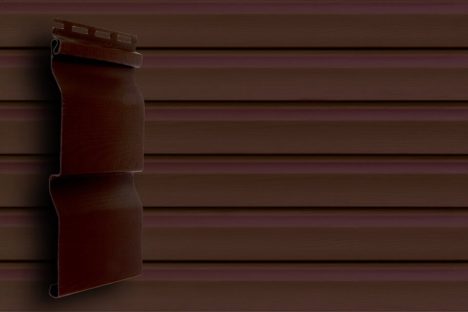 Фото: Сайдинг Корабельная доска Grand Line Acryl темный дуб (3,0м) в 