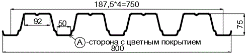 Фото: Профнастил Н75 х 750 - A (ПЭ-01-1015-0.7) в Старой Купавне