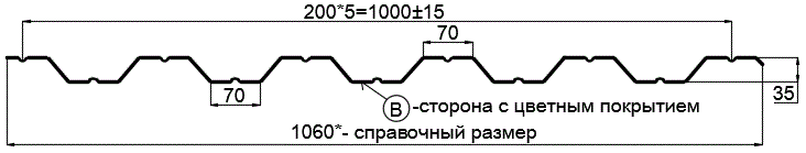 Фото: Профнастил НС35 х 1000 - B NormanMP (ПЭ-01-3005-0.5) в Старой Купавне