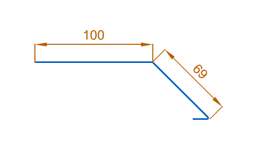 Планка карнизная 100х69х2000 (PURMAN-20-Galmei-0.5) в Старой Купавне