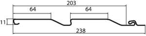 Сайдинг Корабельная доска Grand Line Standart ванильный (3,66м) в Старой Купавне